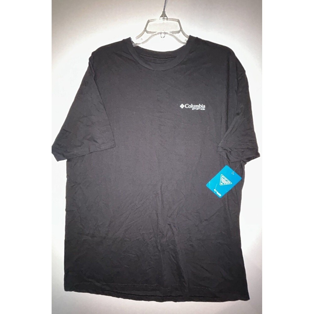 Columbia Performance Fishing Gear T-Shirt PFG Black XL Shirt Turquoise Graphic
